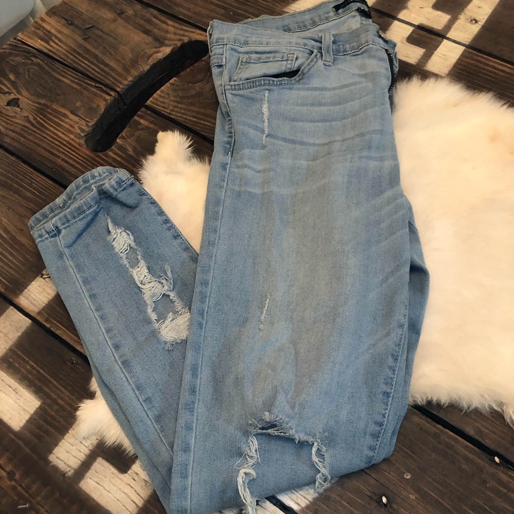 Flying Monkey Distressed Skinny Jeans